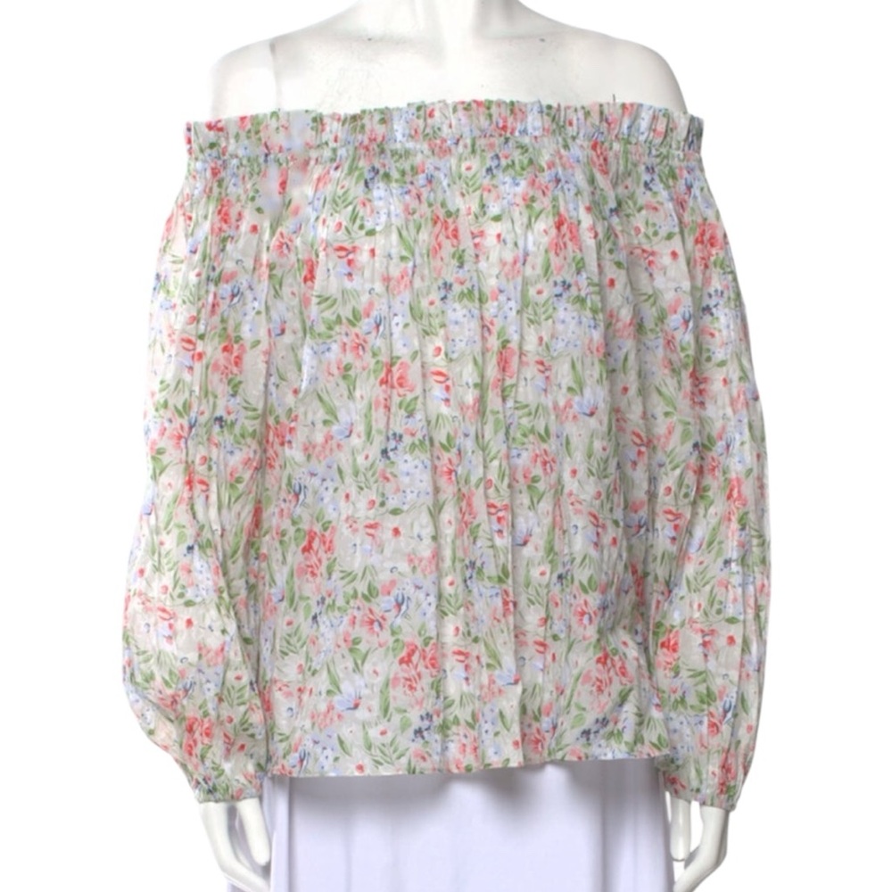 The Great. Prim Floral PRINTED DROP SHOULDER BLOUSE TOP